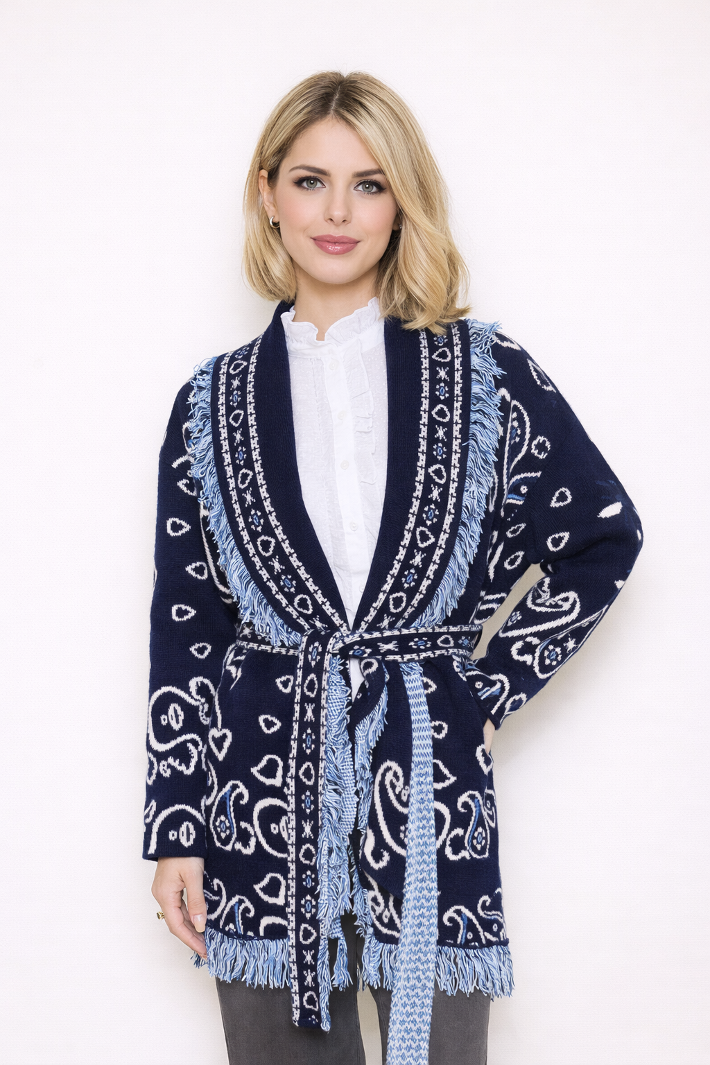 Gilet Maya – Motif bandana à franges