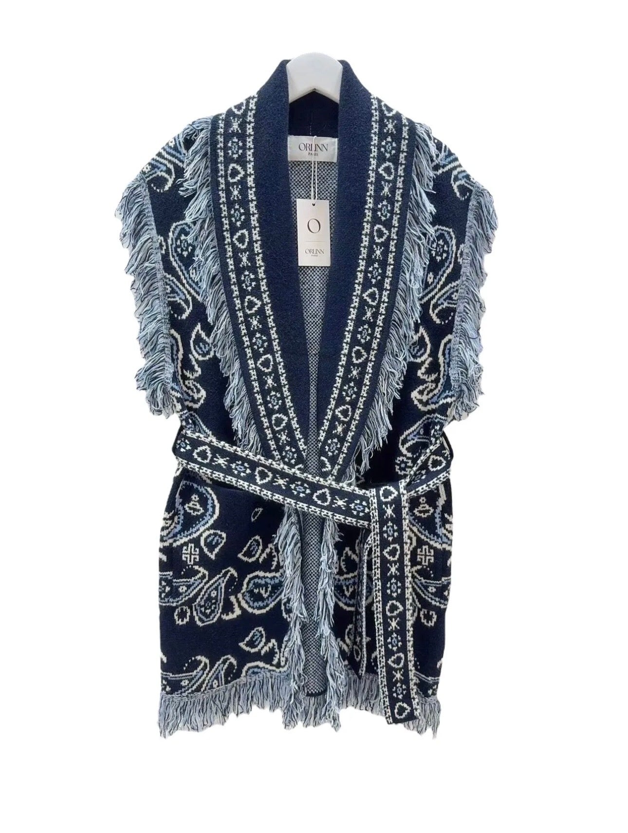 Gilet Jane sans manche – Motif bandana à franges