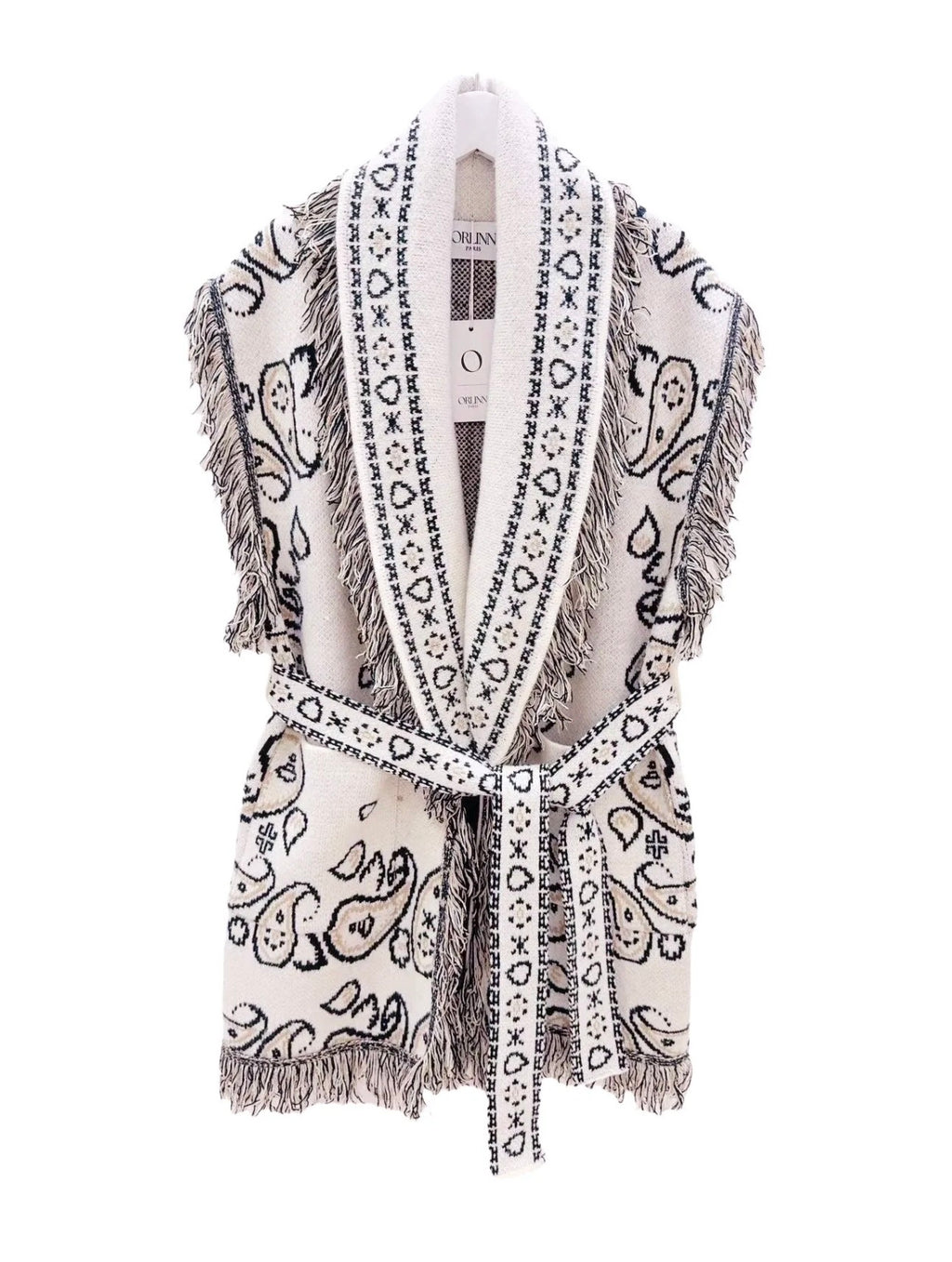 Gilet Jane sans manche – Motif bandana à franges