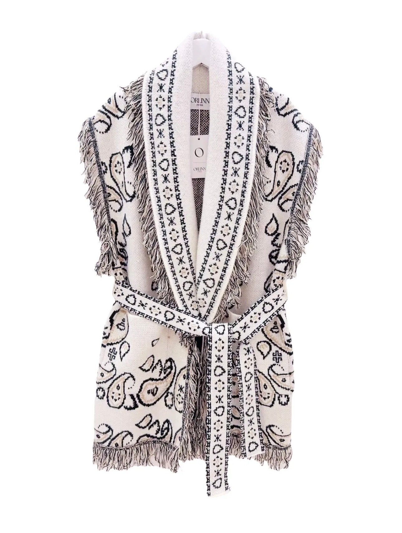 Gilet Jane sans manche – Motif bandana à franges