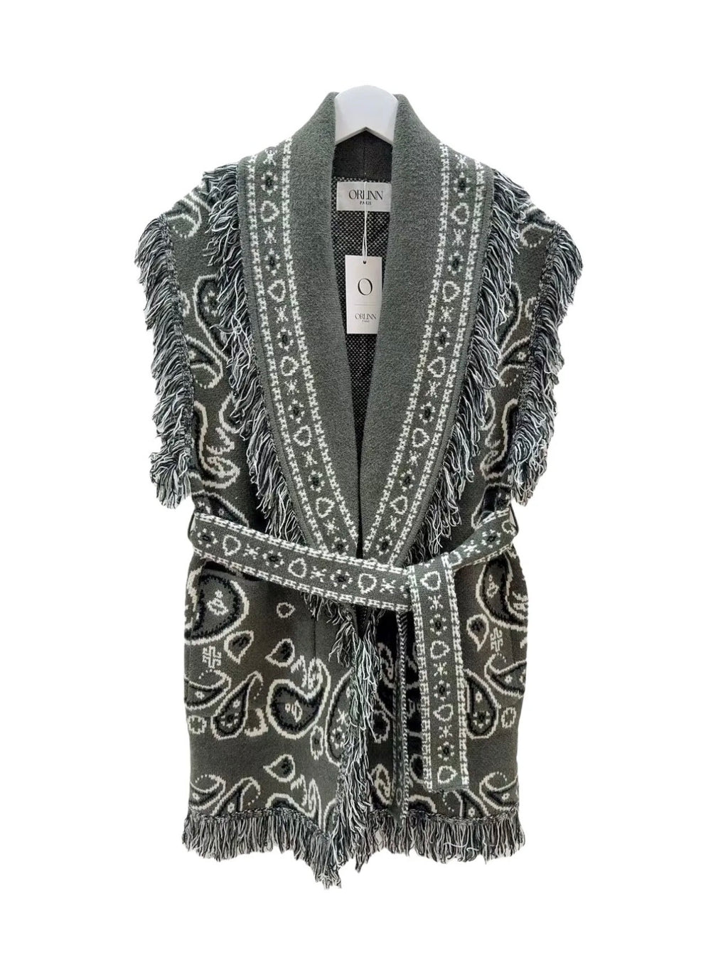Gilet Jane sans manche – Motif bandana à franges