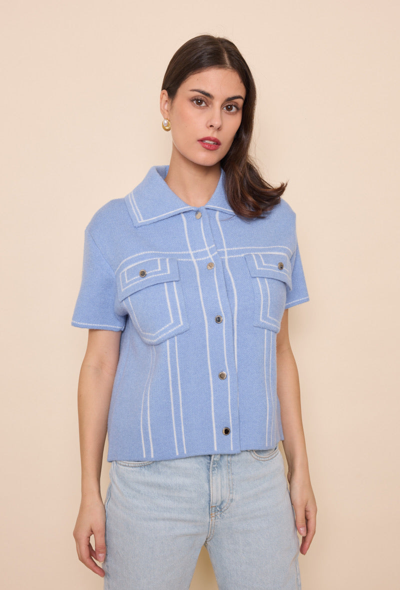 Veste Maille Manches Courtes Ilona