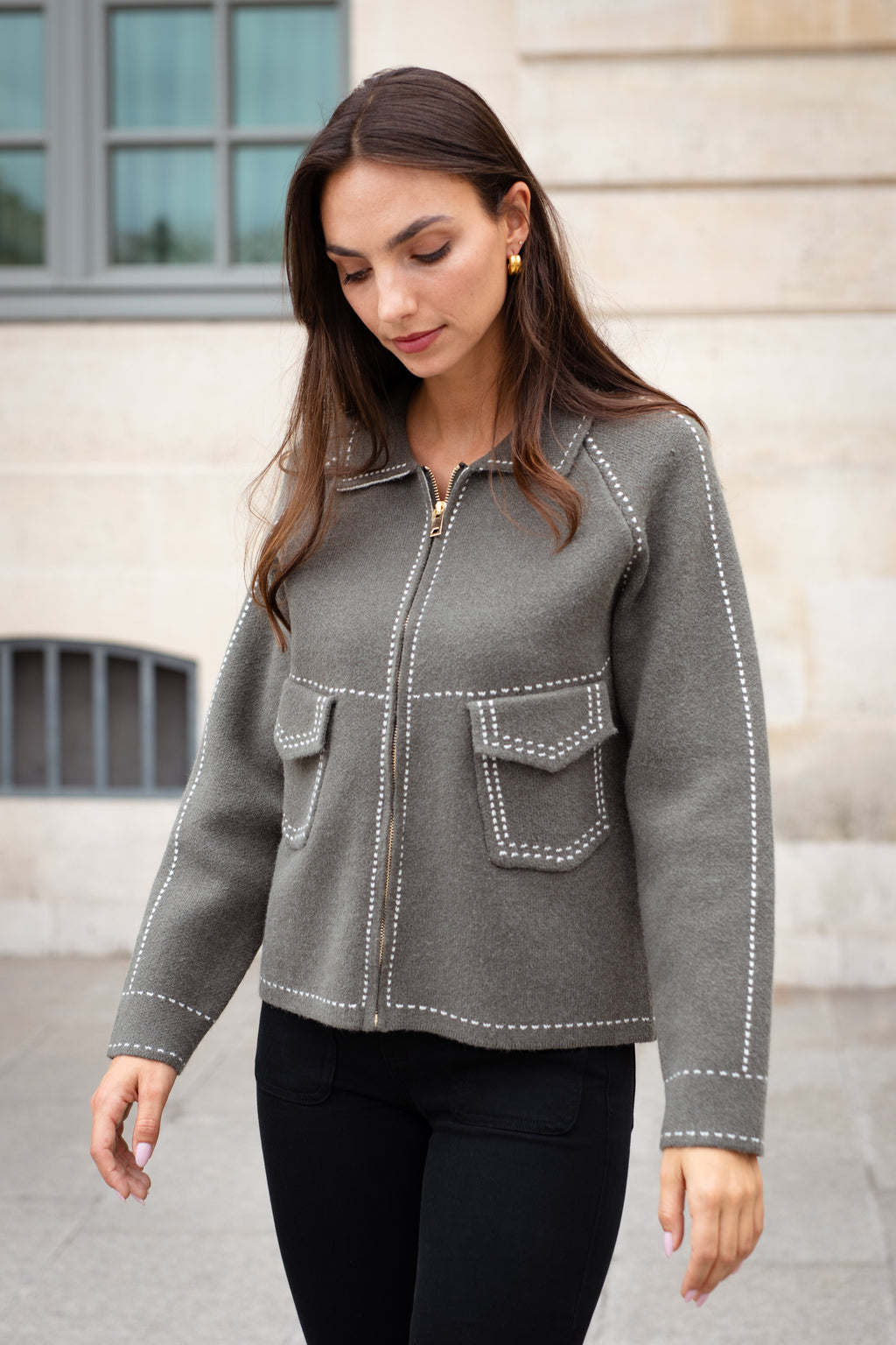 Veste à surpiqure Paola